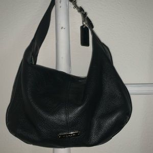Coach black leather hobo